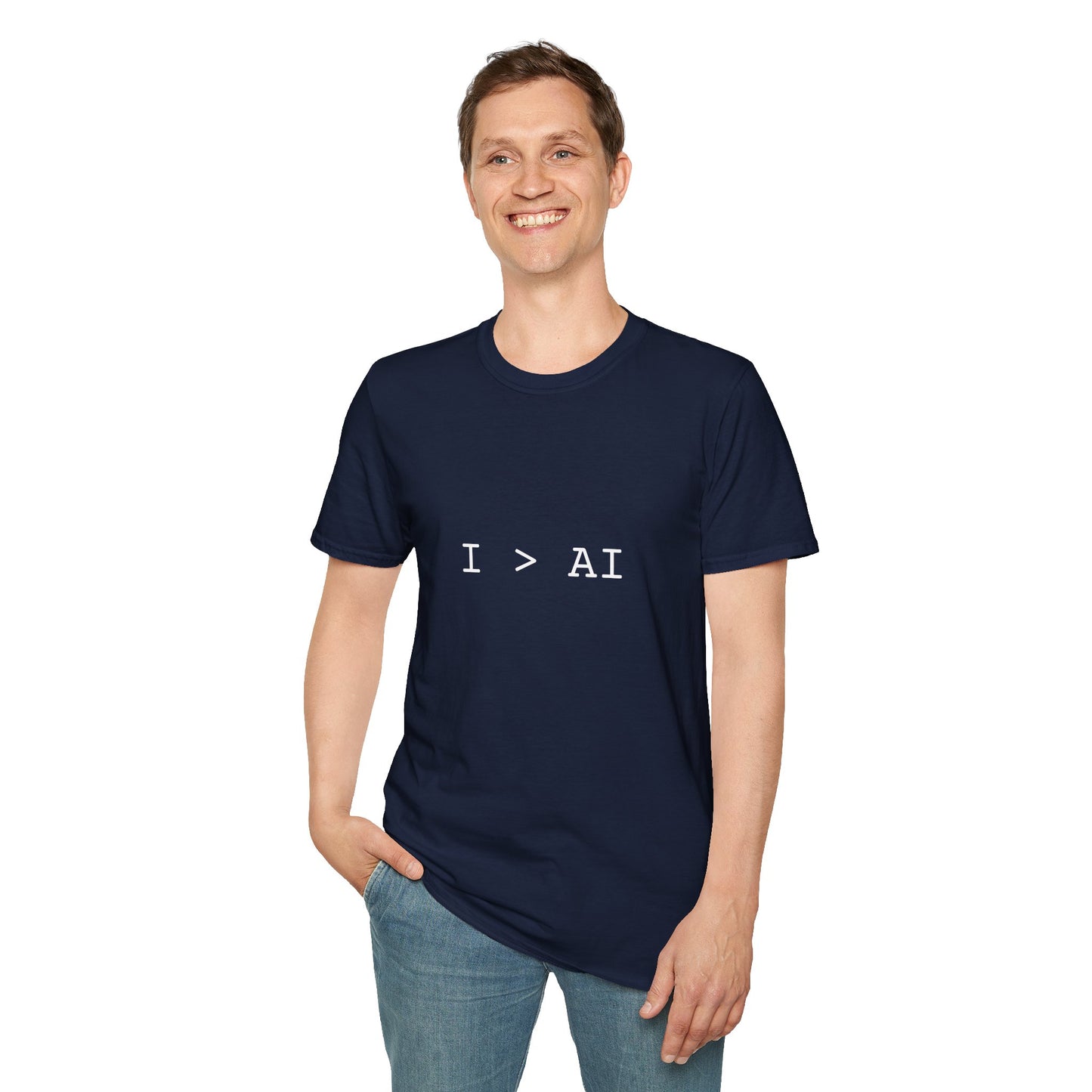 'I > AI' Casual Shirt for All, Software Engineers, Gift for Geeks, Birthday Present, Everyday Wear, Unique Gift Idea