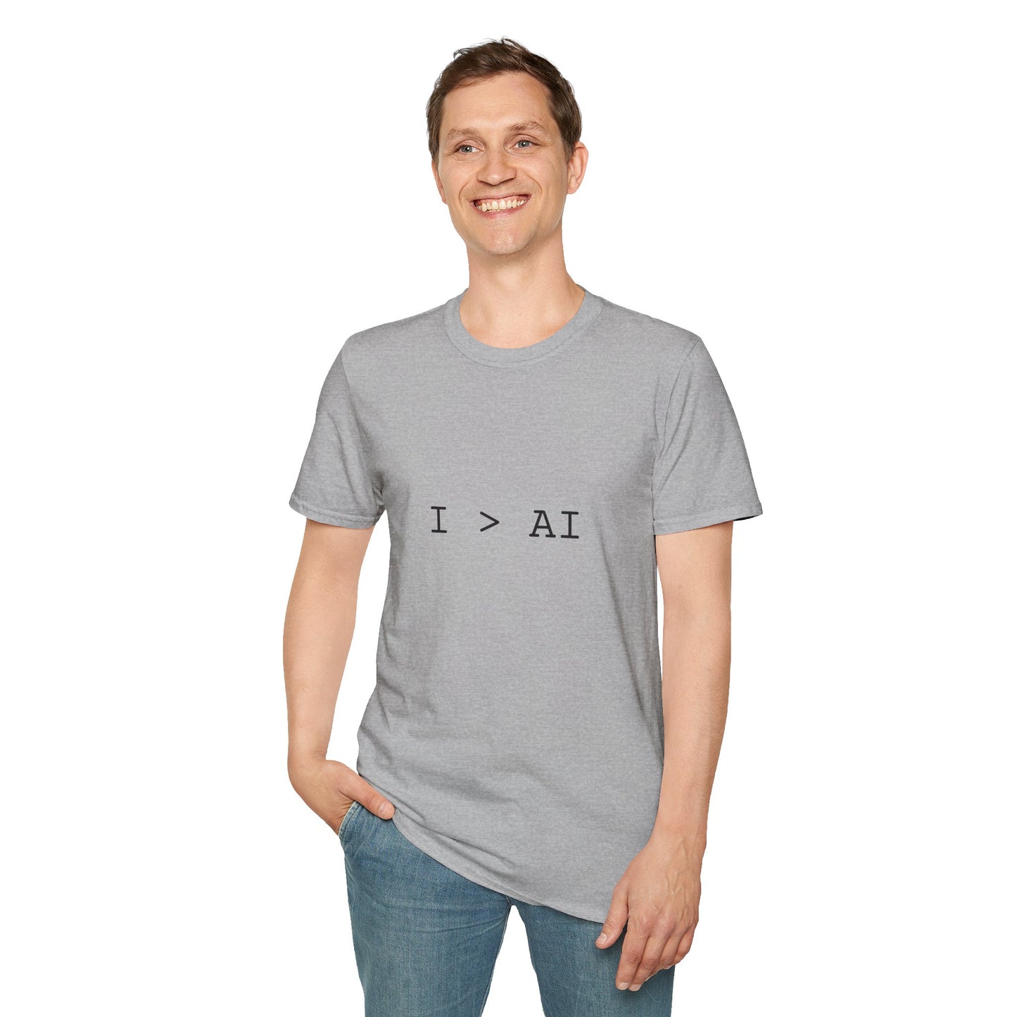 'I > AI' Casual Shirt for All, Software Engineers, Gift for Geeks, Birthday Present, Everyday Wear, Unique Gift Idea