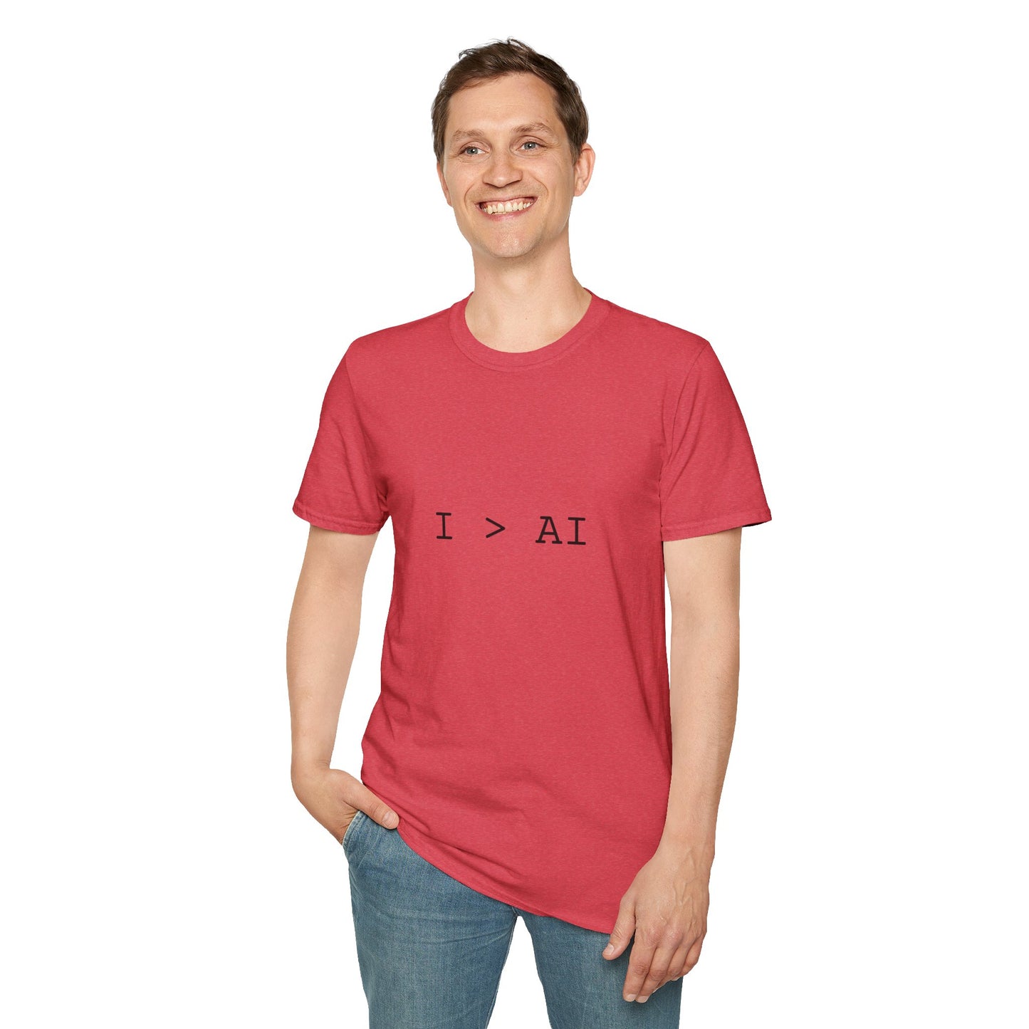 'I > AI' Casual Shirt for All, Software Engineers, Gift for Geeks, Birthday Present, Everyday Wear, Unique Gift Idea