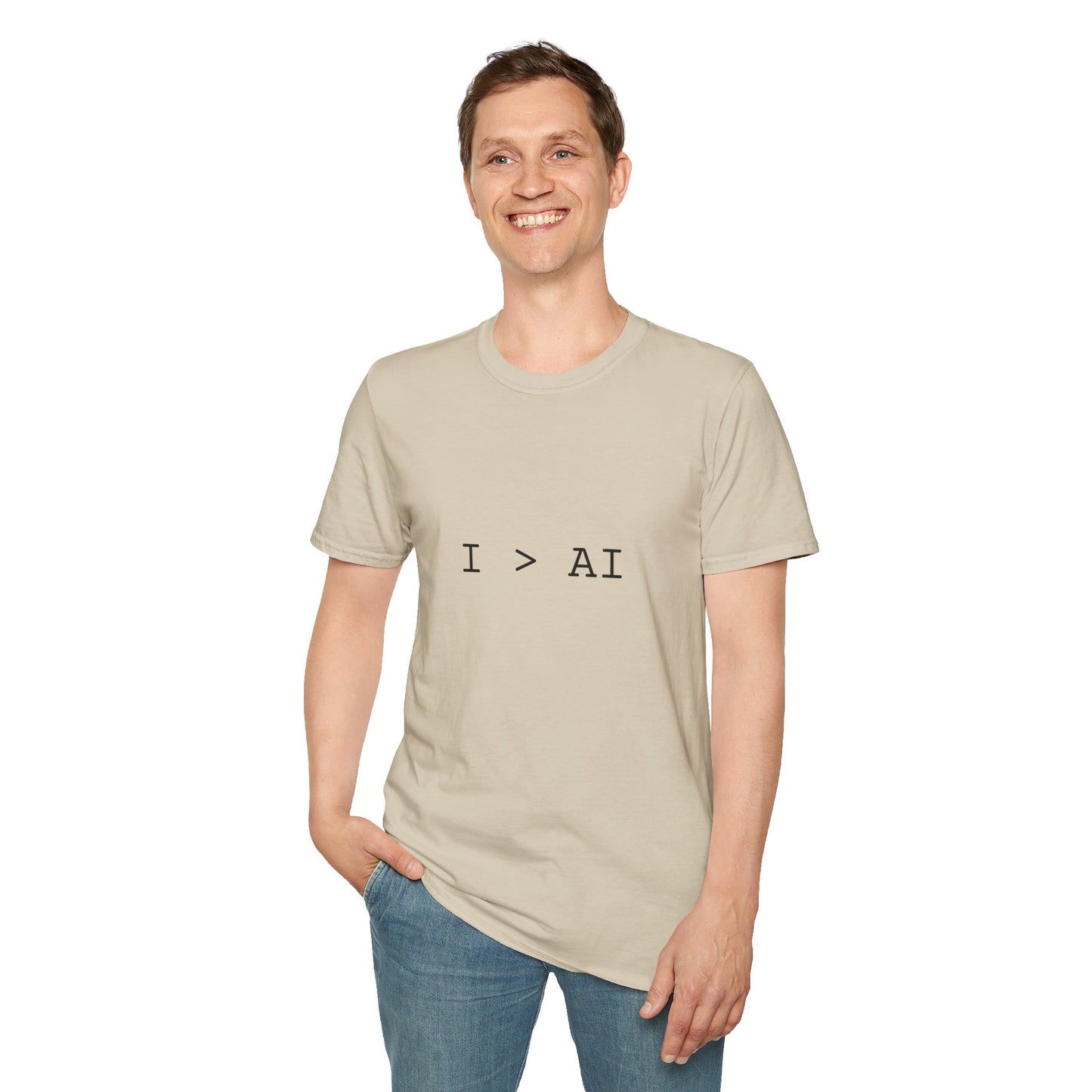 'I > AI' Casual Shirt for All, Software Engineers, Gift for Geeks, Birthday Present, Everyday Wear, Unique Gift Idea
