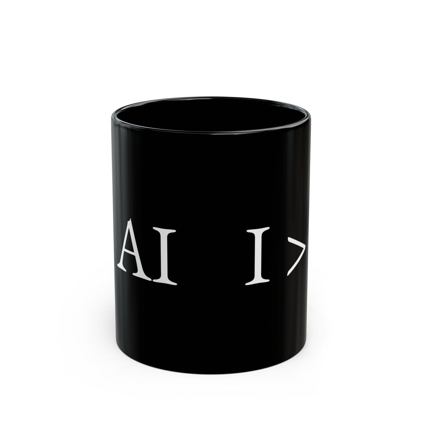 Minimalist Black Coffee Mug - I > AI, Perfect Gift for Tech Enthusiasts, Home Office, Birthdays, Celebrations, AI Lovers