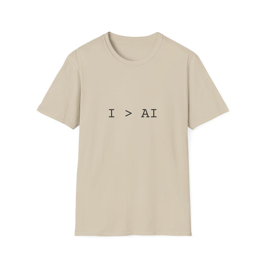'I > AI' Casual Shirt for All, Software Engineers, Gift for Geeks, Birthday Present, Everyday Wear, Unique Gift Idea