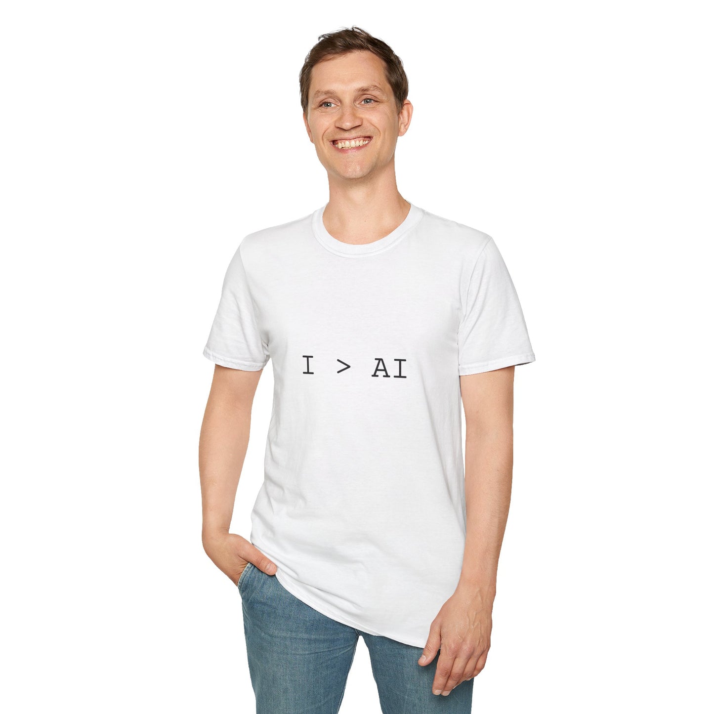 'I > AI' Casual Shirt for All, Software Engineers, Gift for Geeks, Birthday Present, Everyday Wear, Unique Gift Idea